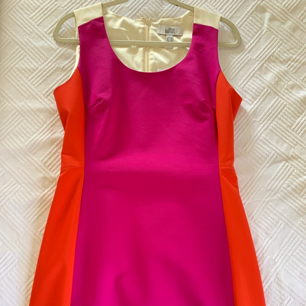Belle Badgley Mischka color block cocktail dress